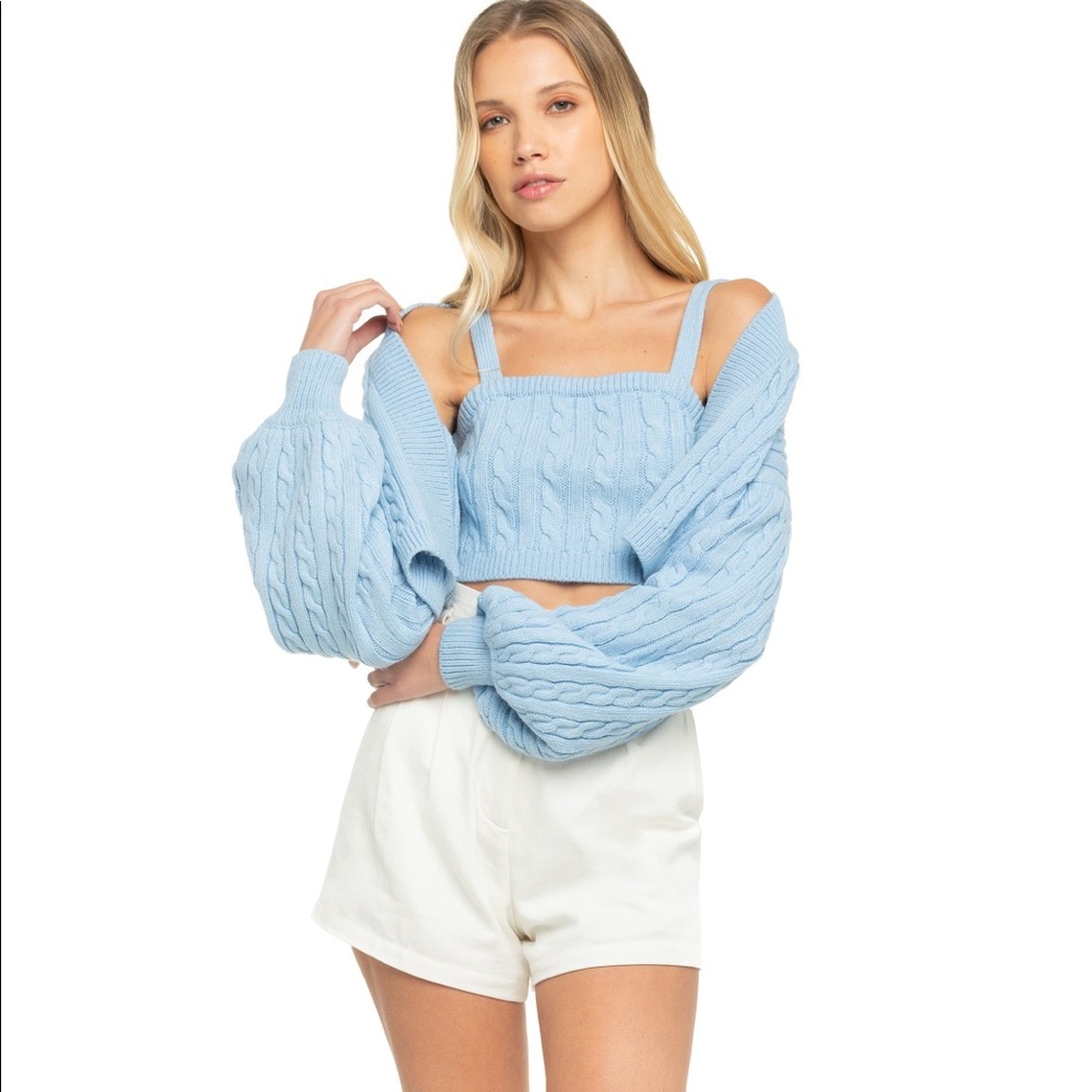 Charlotte Cropped Cardigan Set
